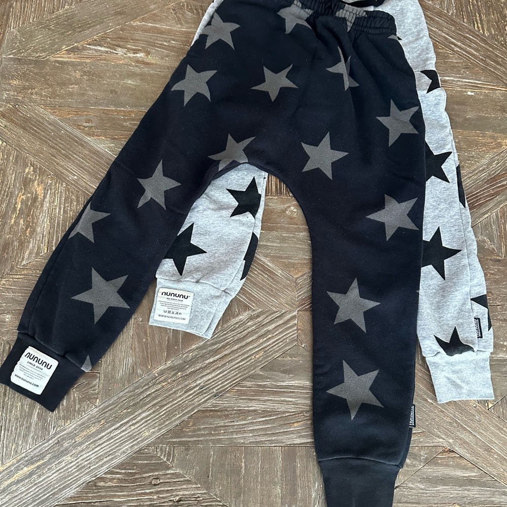 Nununu World Kids  Size 8-9 Sweatpants/Joggers (one pair- black or grey)